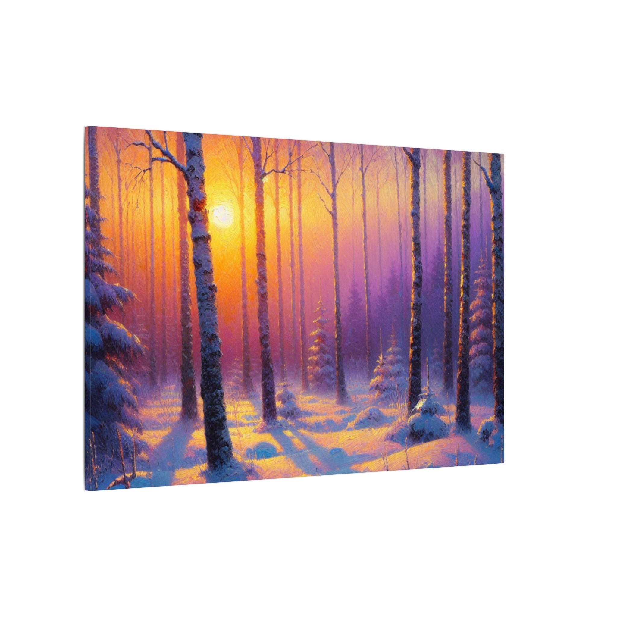 Sunset Birch Forest Canvas