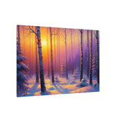 Sunset Birch Forest Canvas