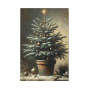 Rustic Christmas Spruce Canvas
