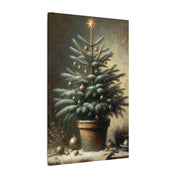 Rustic Christmas Spruce Canvas