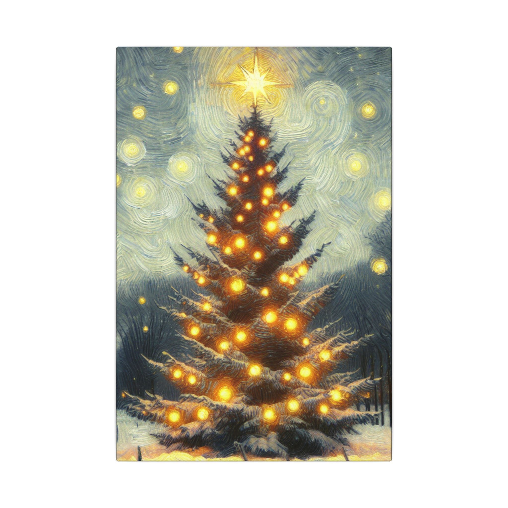 Glowing Christmas Tree Canvas