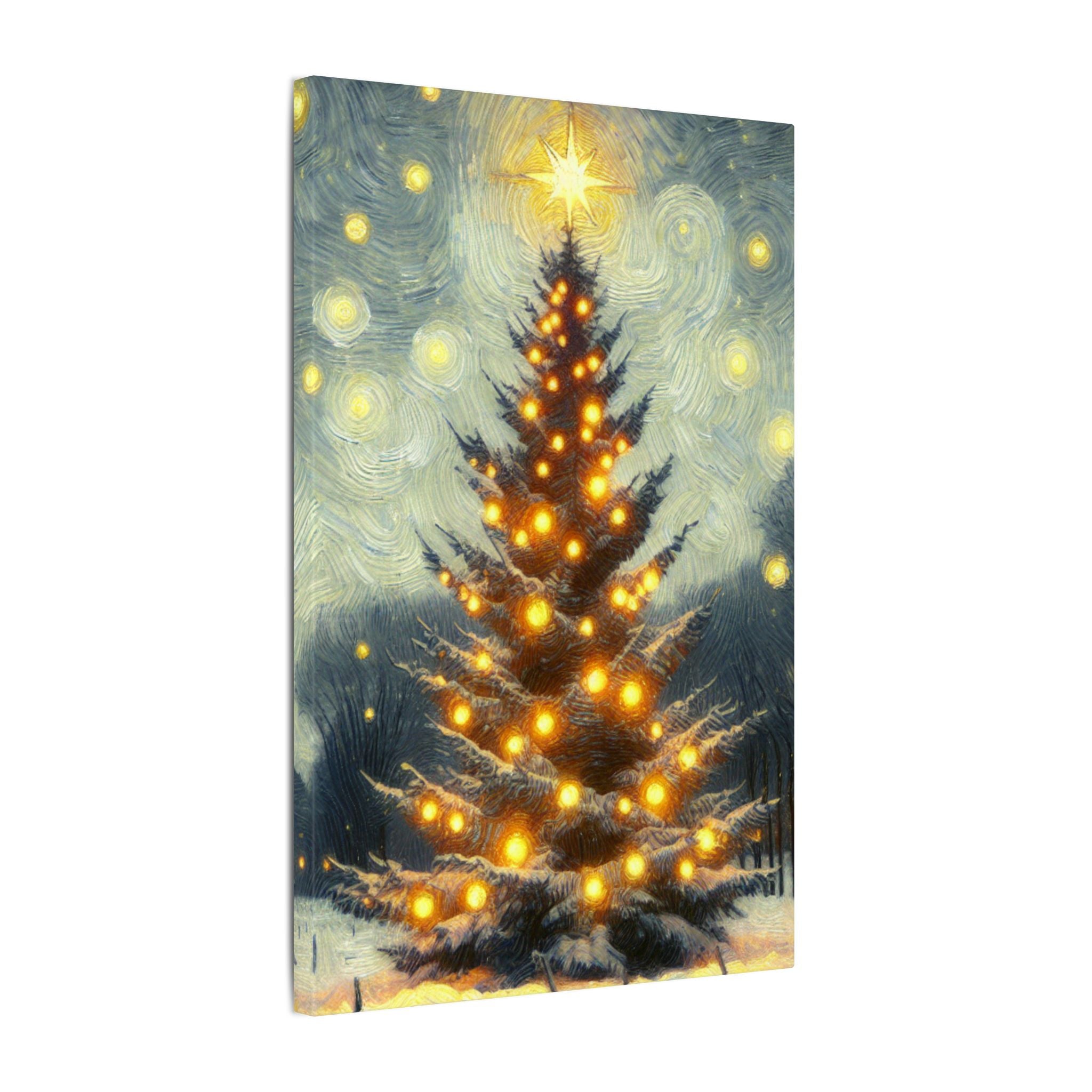 Glowing Christmas Tree Canvas