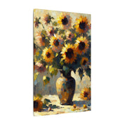 Vintage Sunflowers Vase Canvas