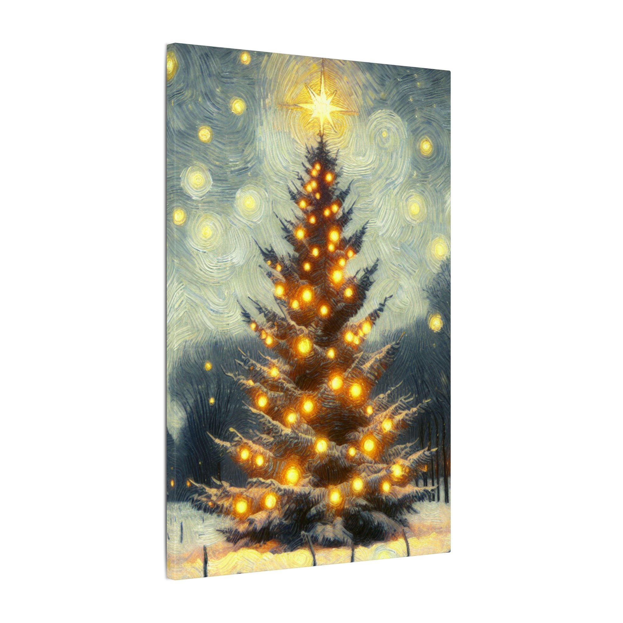 Glowing Christmas Tree Canvas