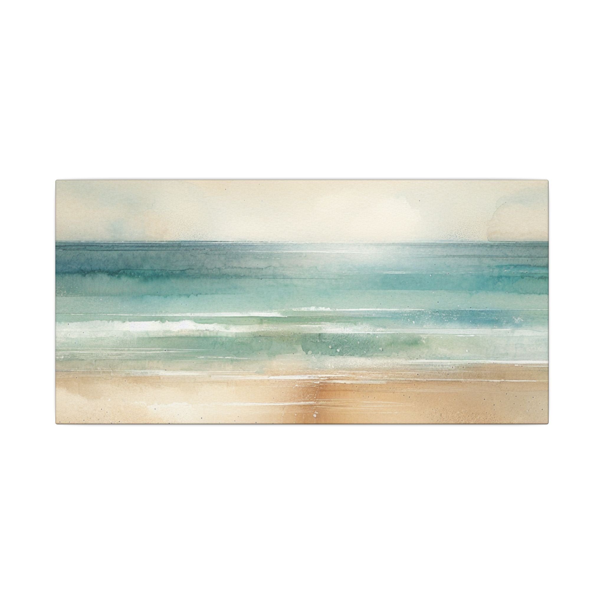 Tranquil Beach Horizon Canvas