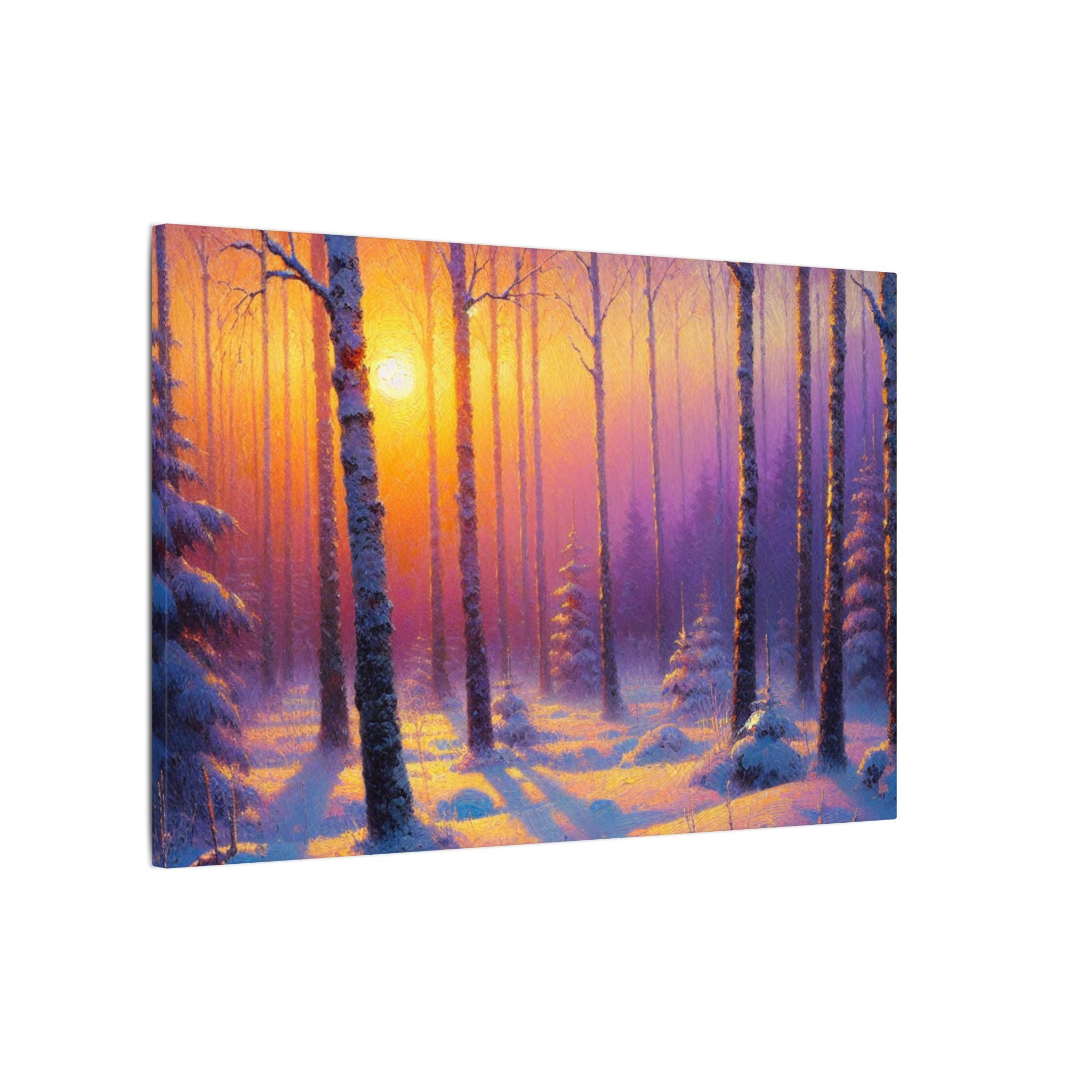 Sunset Birch Forest Canvas