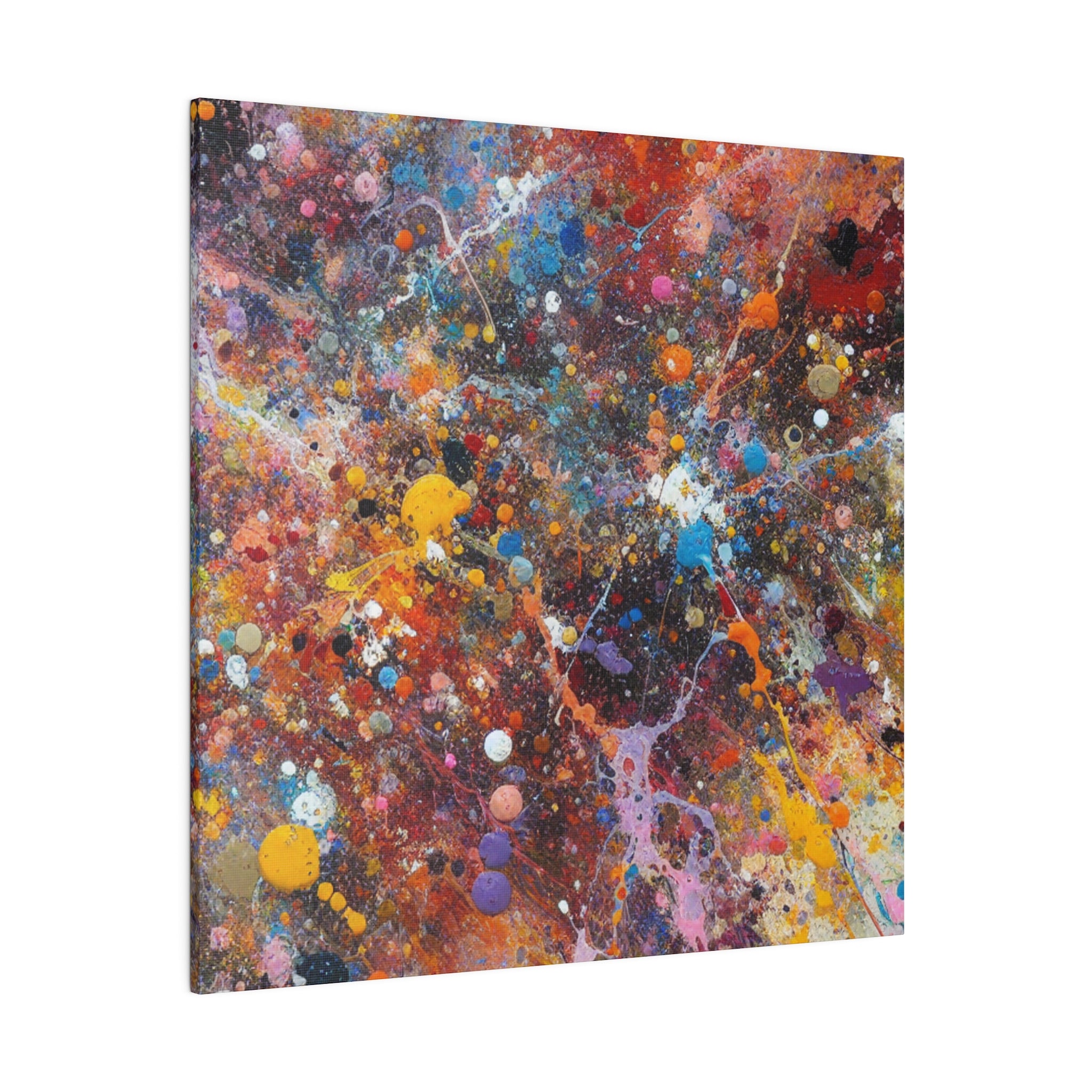 Cosmic Chaos Splatter Canvas