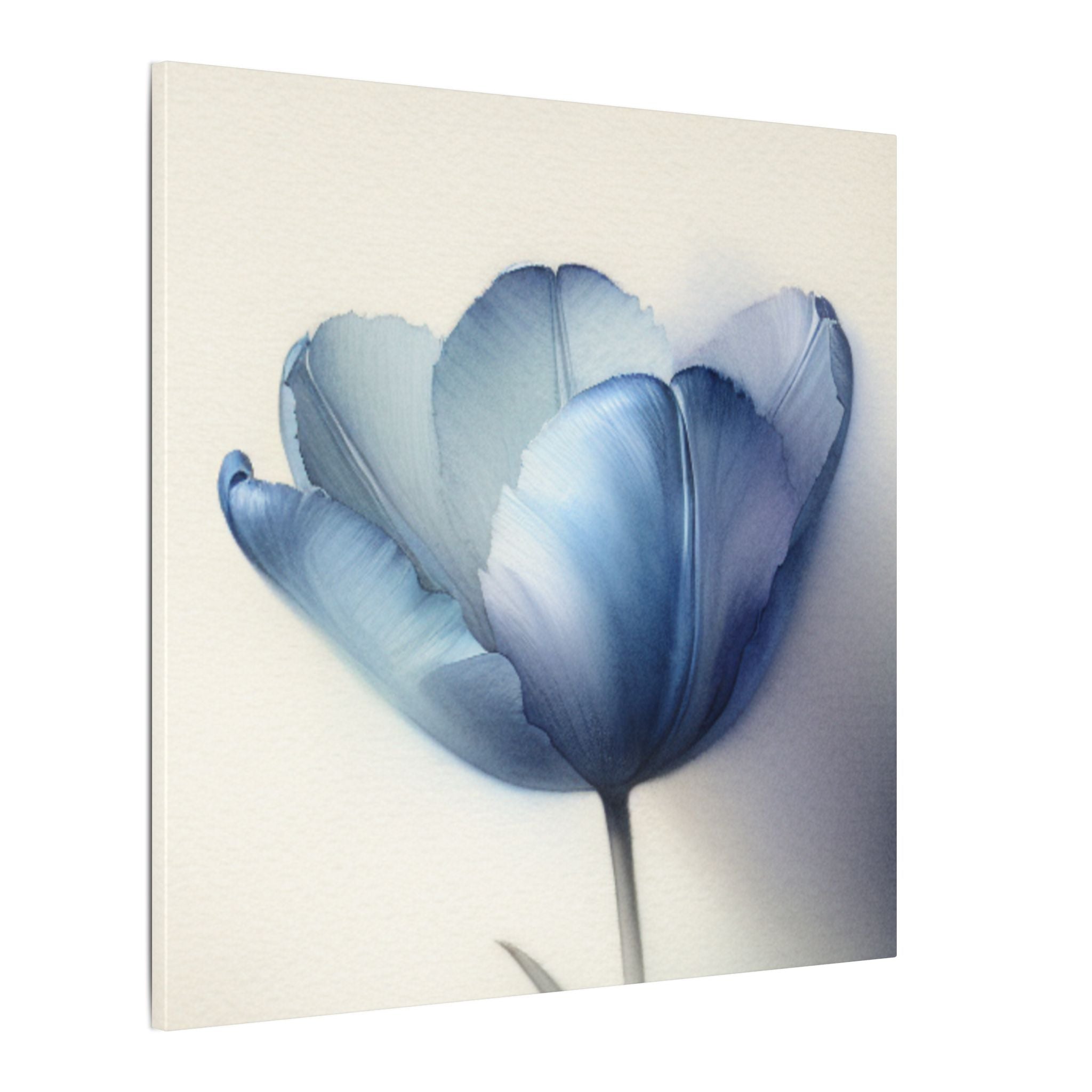 Blue Tulip Watercolor Canvas