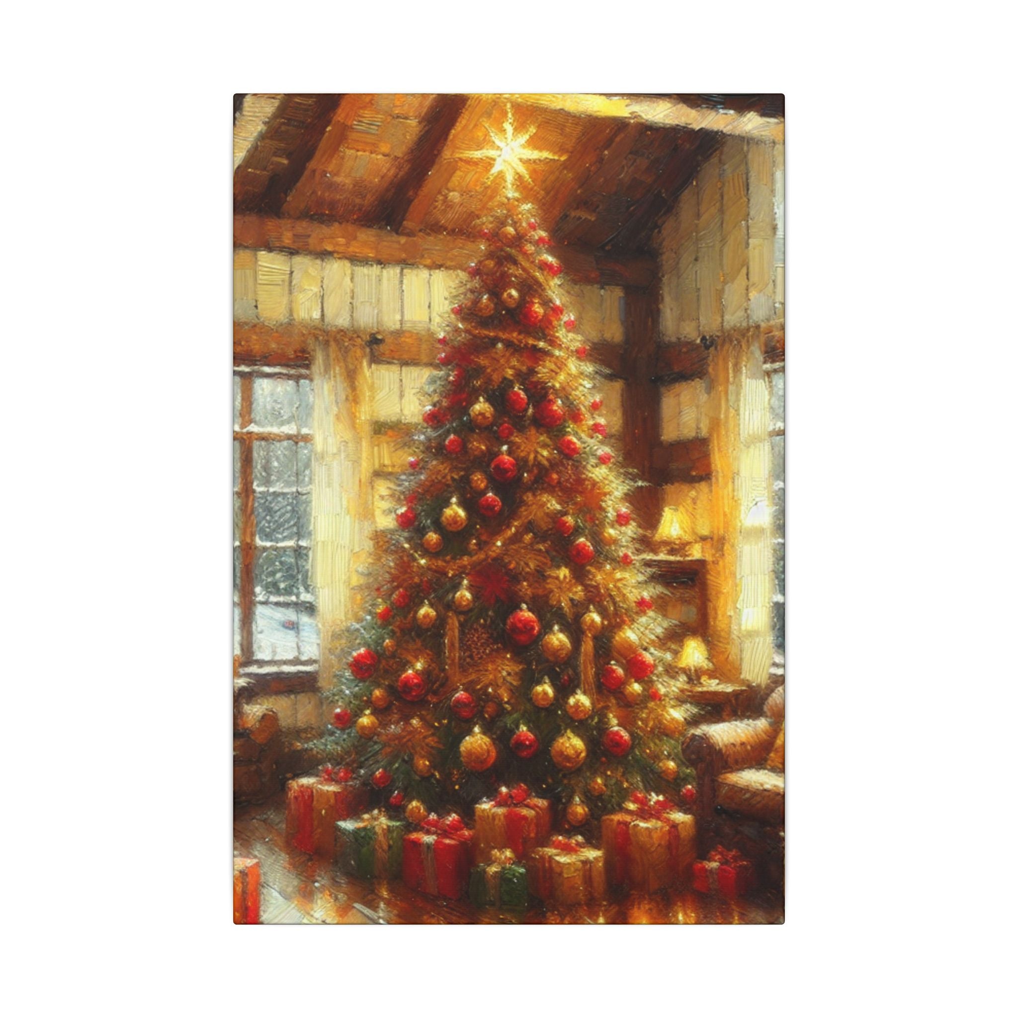 Christmas Tree by the Hearth Canvas