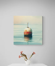Solitary Buoy Watercolor Canvas