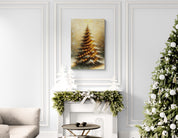 Snow-Lit Christmas Tree Canvas