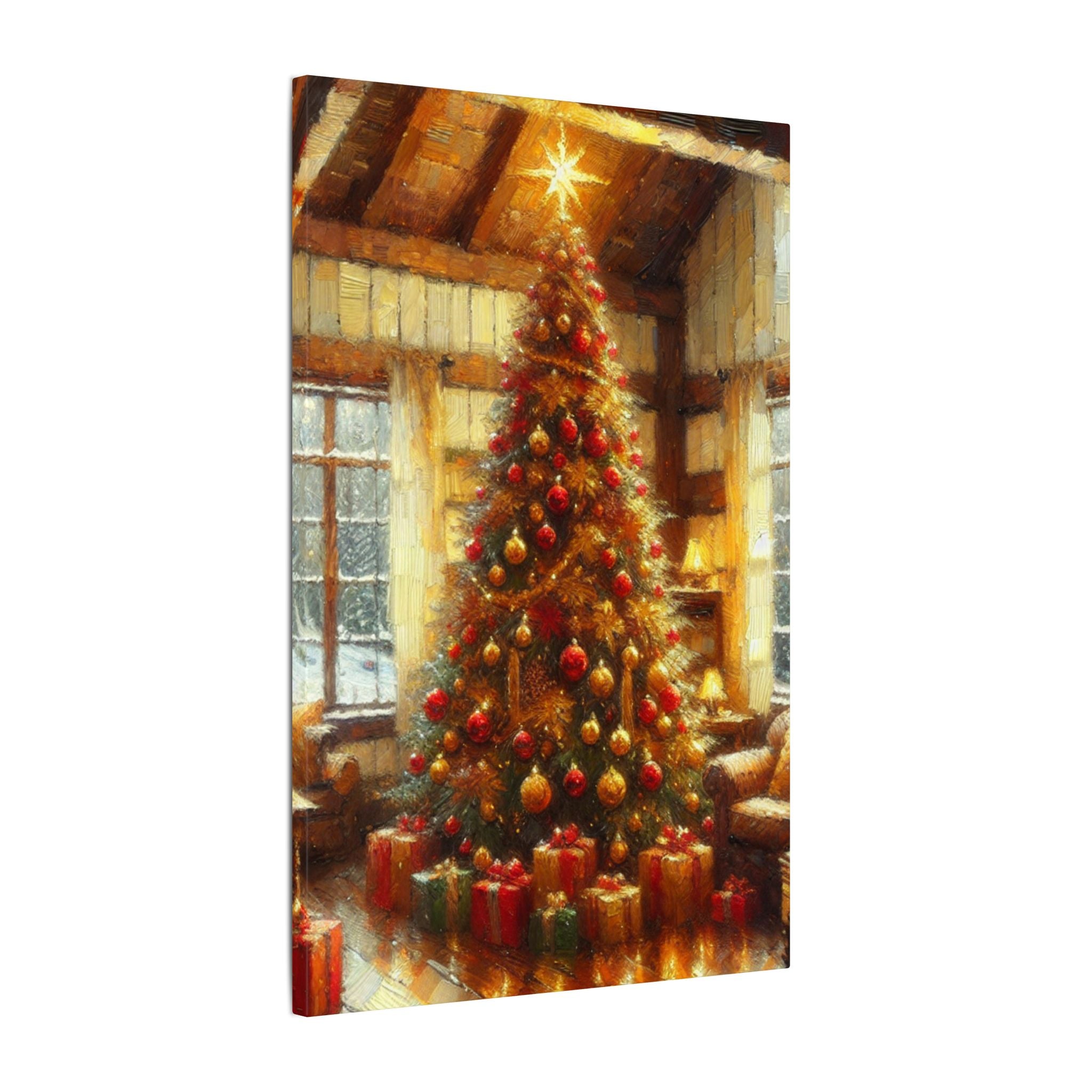 Christmas Tree by the Hearth Canvas