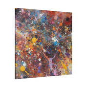 Cosmic Chaos Splatter Canvas