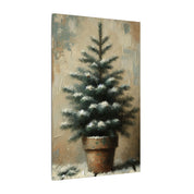 Rustic Spruce in Pot Canvas