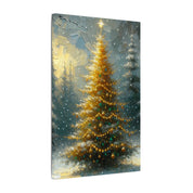 Christmas Tree in Snowy Clearing Canvas