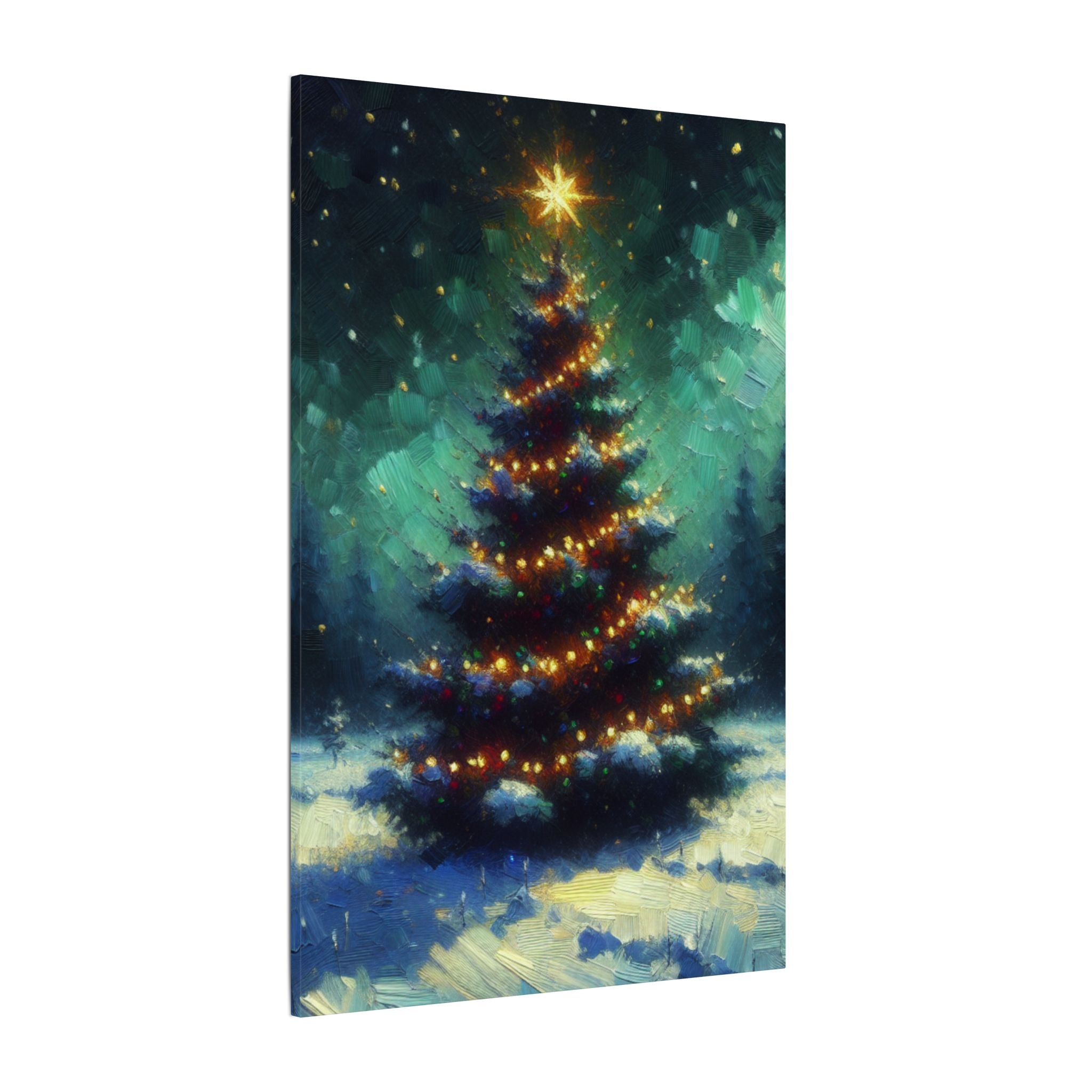 Glowing Christmas Tree Canvas