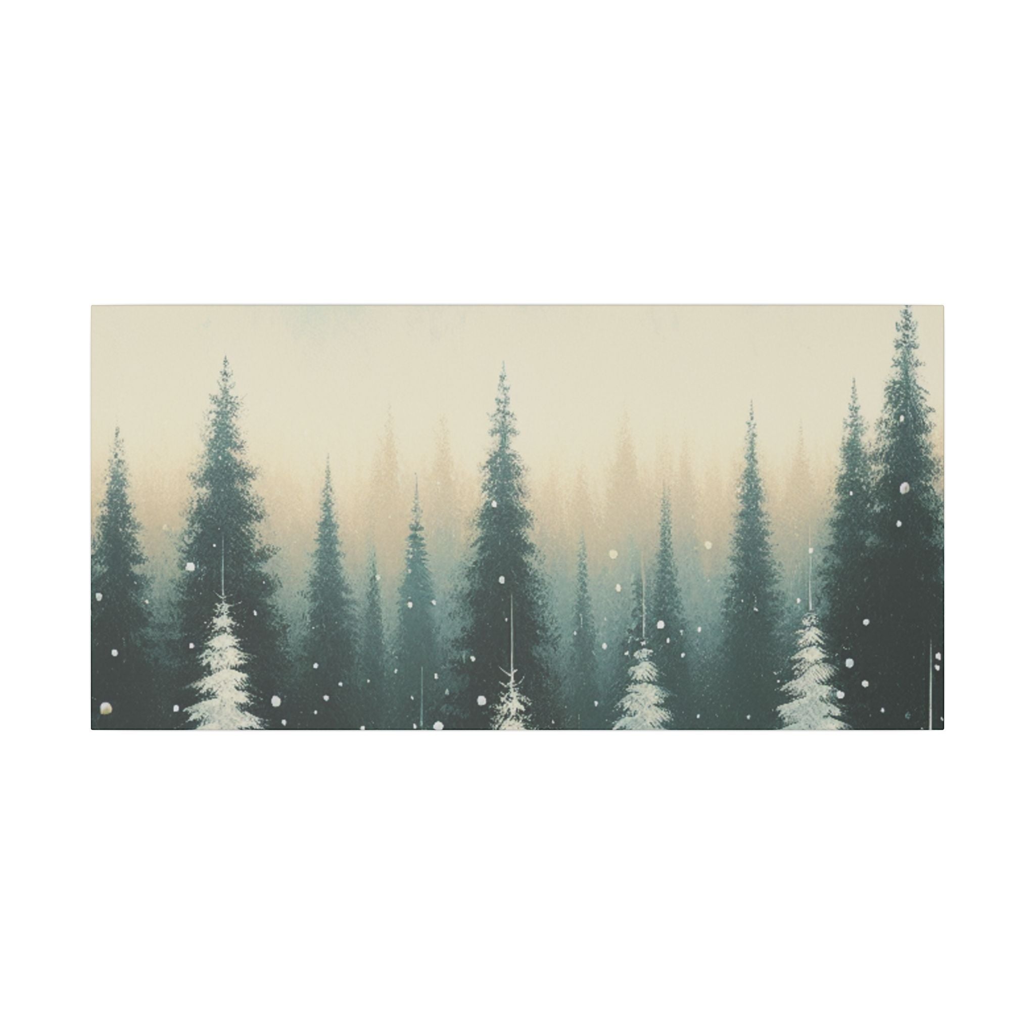 Winter Pine Tree Skyscape Canvas
