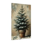 Rustic Spruce in Pot Canvas