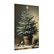 Rustic Christmas Spruce Canvas