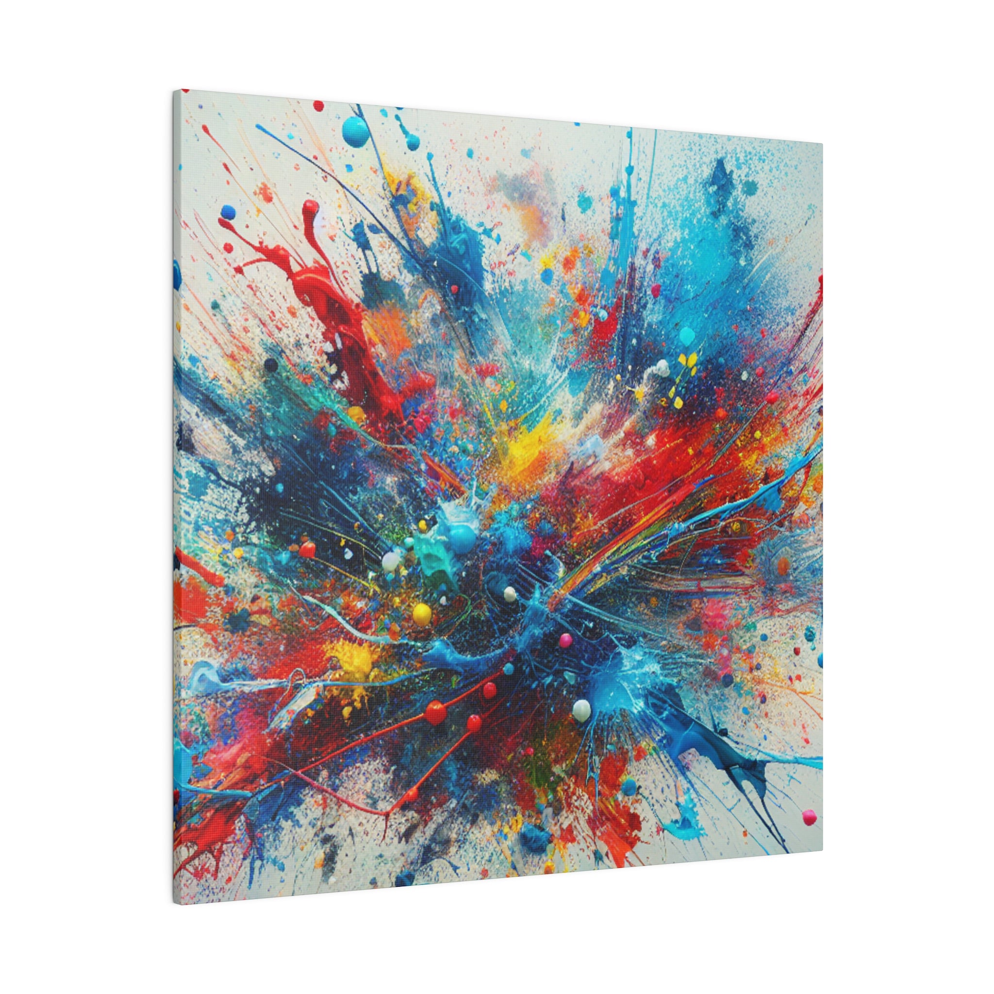 Rhythmic Colorburst Splatter Canvas
