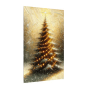 Snow-Lit Christmas Tree Canvas