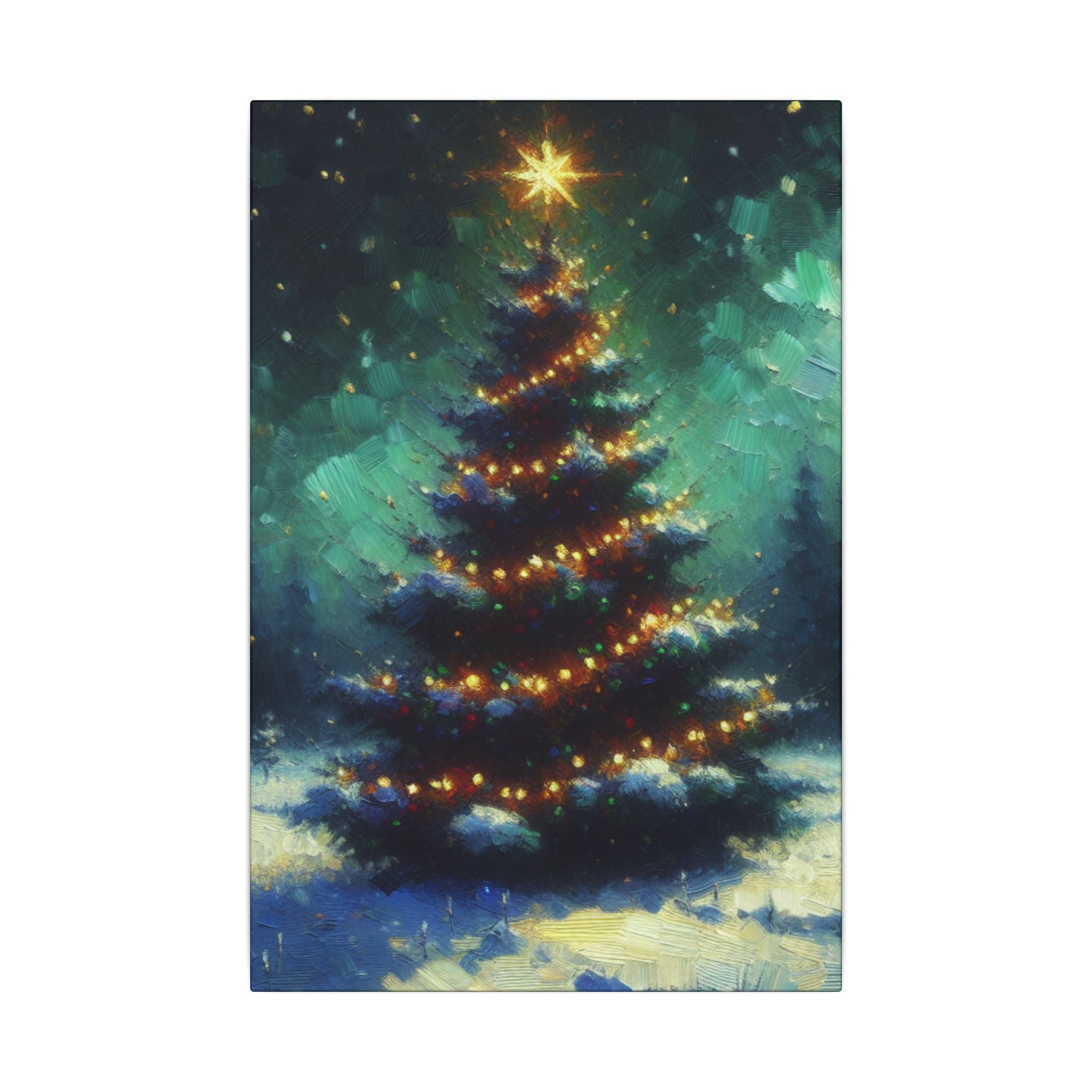 Glowing Christmas Tree Canvas