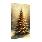 Snow-Lit Christmas Tree Canvas