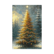 Christmas Tree in Snowy Clearing Canvas