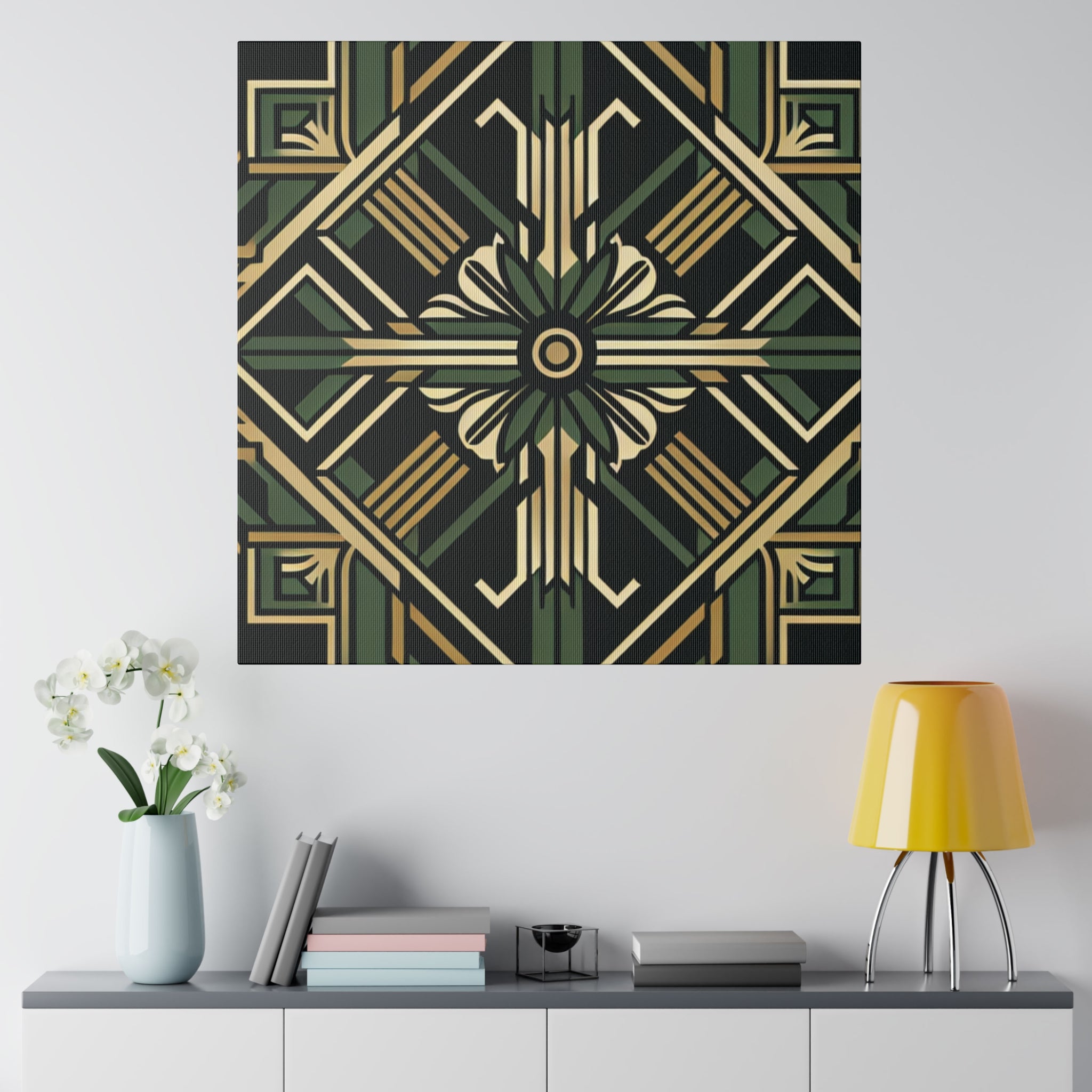 Deco Dazzle Elegance Pattern Art Deco Wall Art Canvas