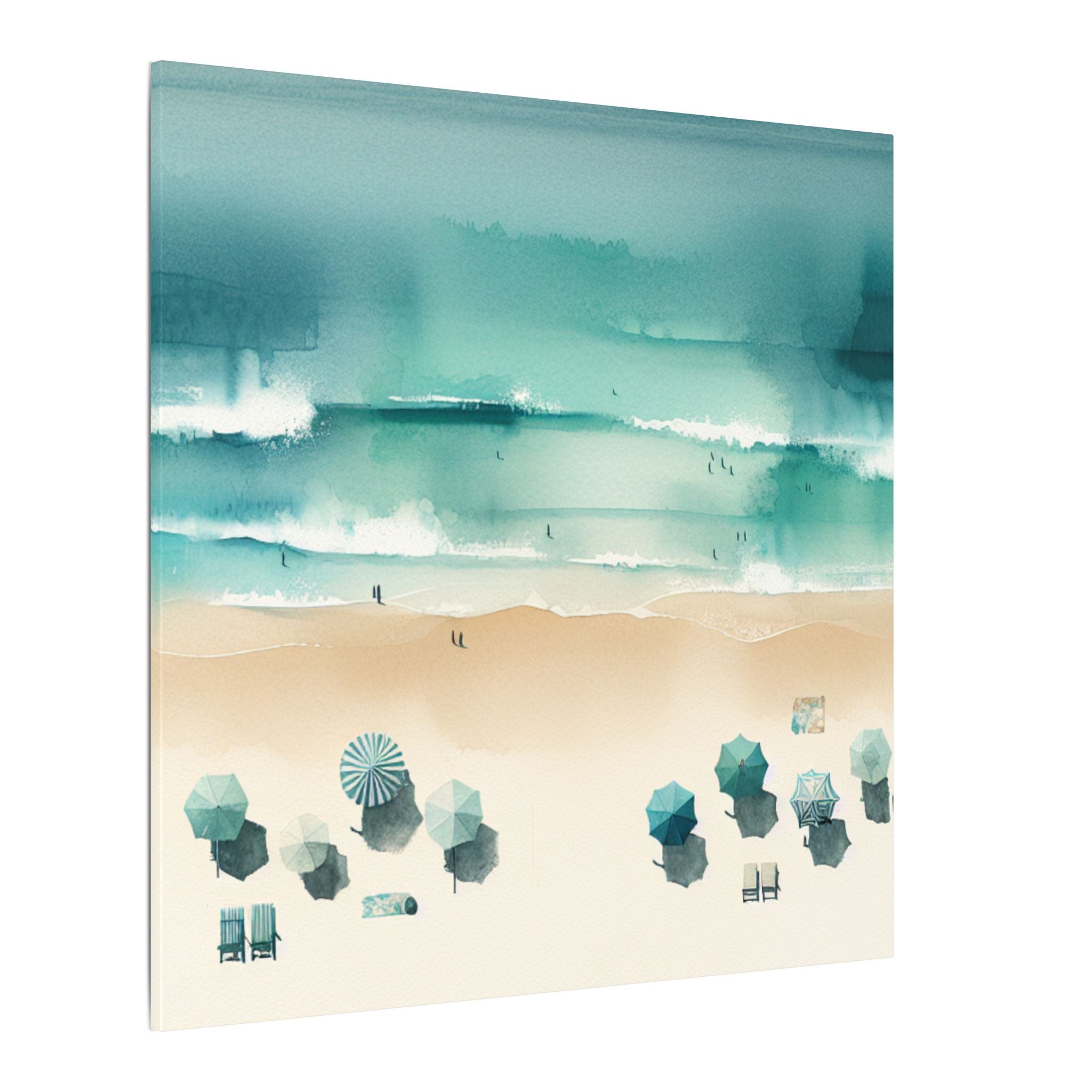 Aerial Shoreline View Canvas