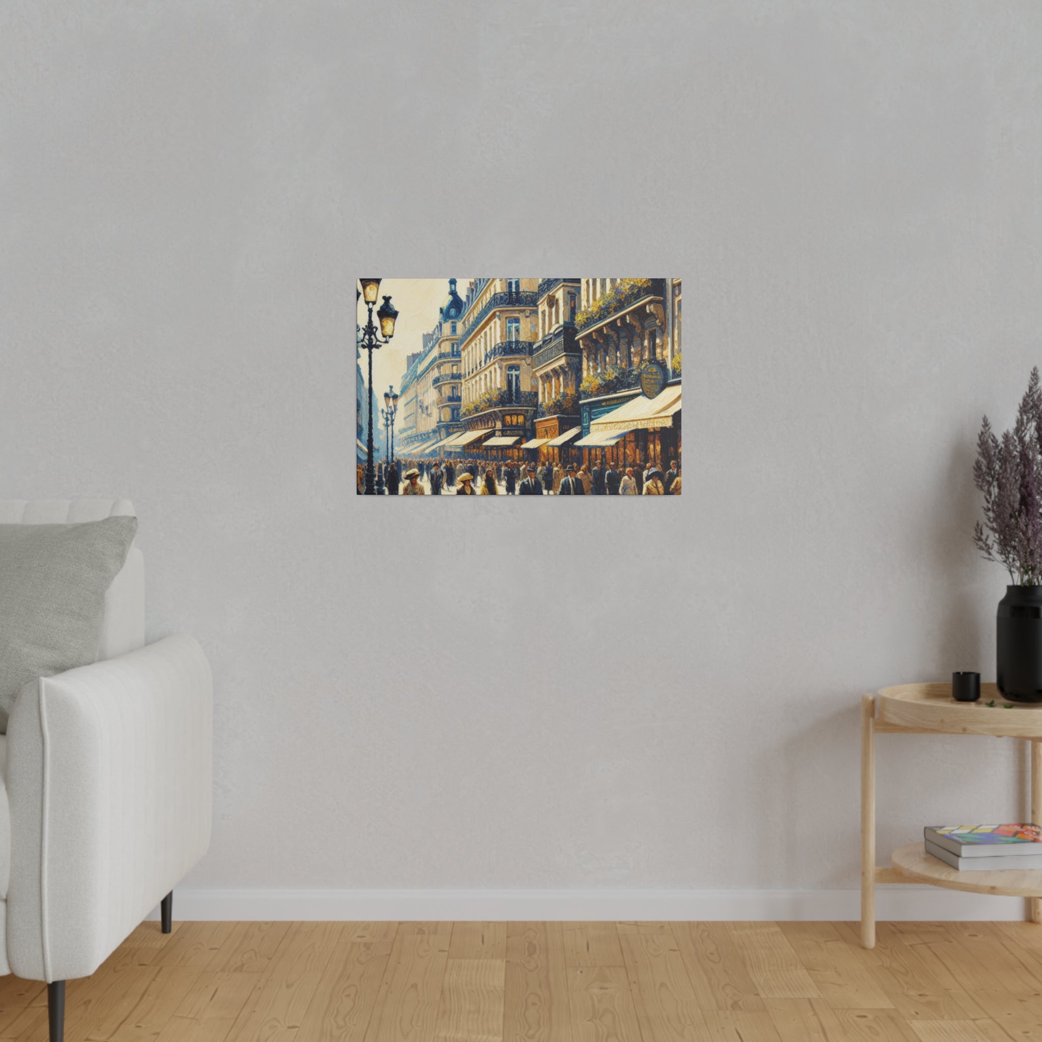 Parisian Street Symphony French Street Painting Canvas