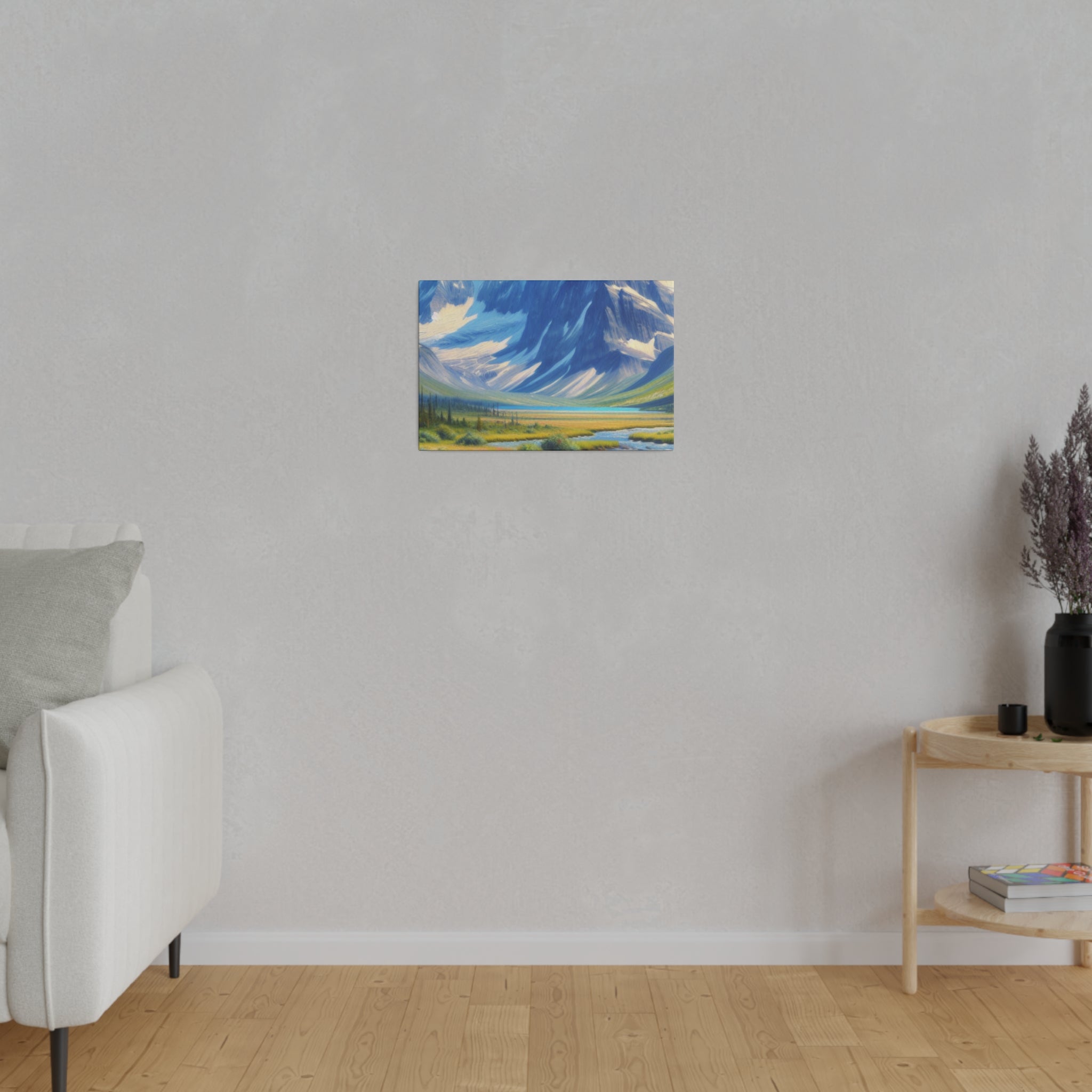 Peaks In Daylight Mountain Landscape Painting Canvas