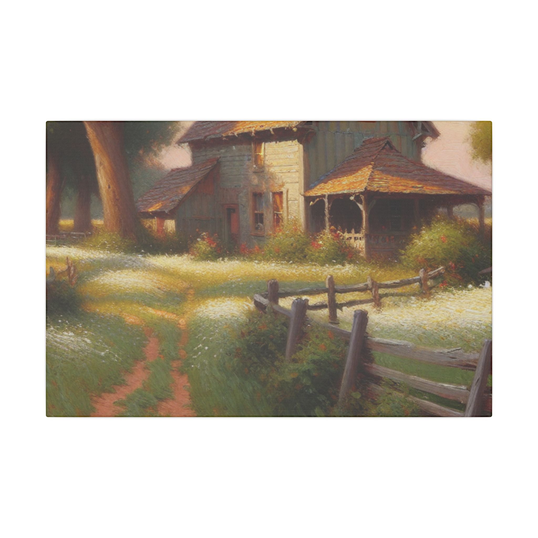 Bucolic Bliss Canvas Farmhouse Painting Canvas