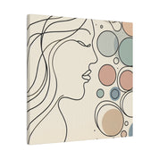 Boho Grace Mosaic Line Art Boho Style Wall Decor Canvas