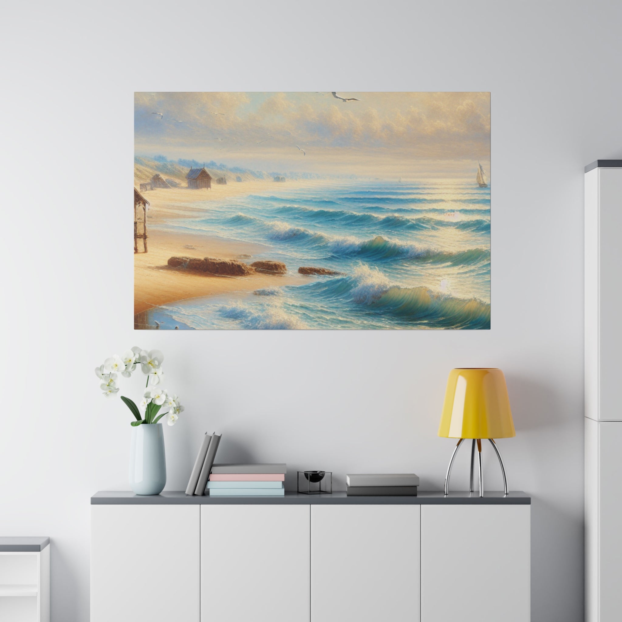 Seashore Reverie Coastal Beach Painting Canvas