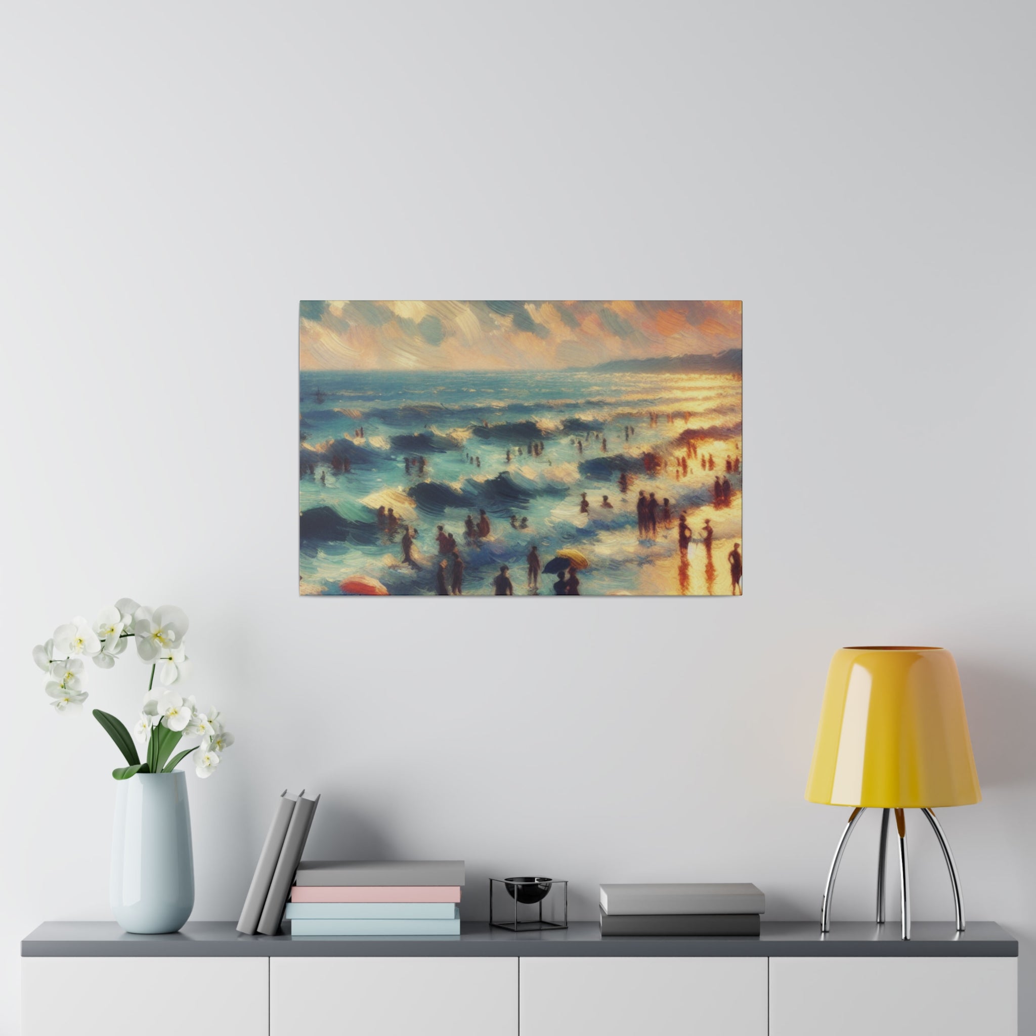 Seaside Tranquillity Beach Landscape Painting Canvas