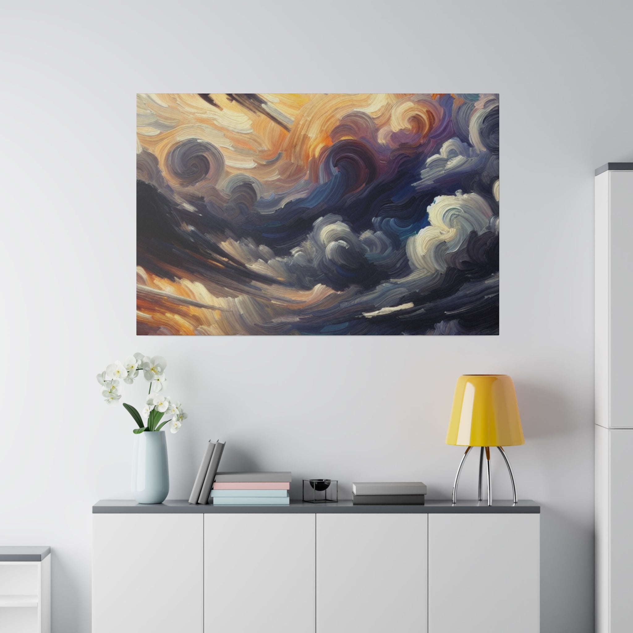 Storm's Silent Symphony Landscape Painting Canvas