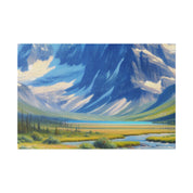 Peaks In Daylight Mountain Landscape Painting Canvas