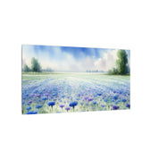 The Cornflower Field Watercolor On Canvas