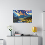 Serene Brilliance Mountain Landscape Painting Canvas