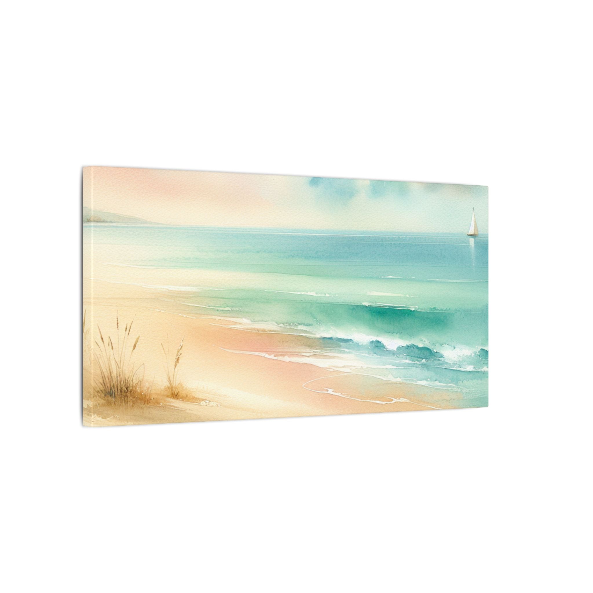 Coastal Harmony Beach Horizon Canvas