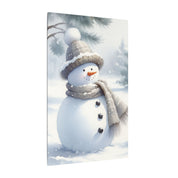 Scarfed Snowman Canvas