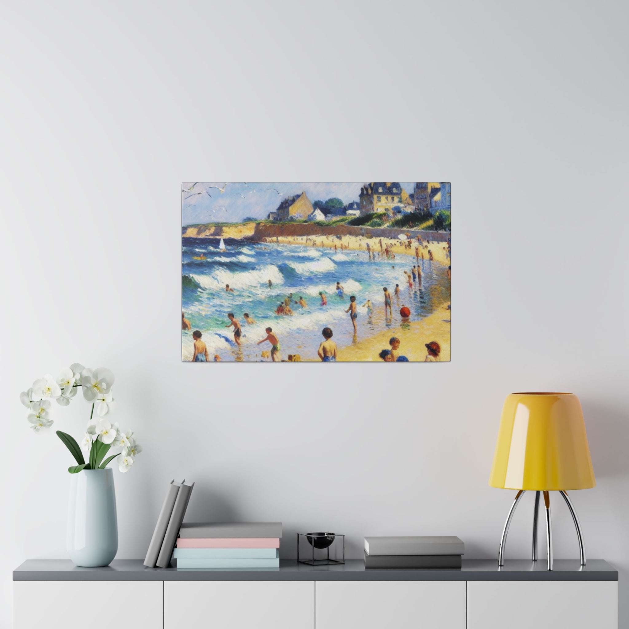 Seaside Serenity Coastal Decor Beach Painting Canvas