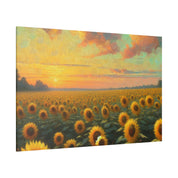 Sunflower Scenery Floral Wall Art Sunflower Painting Canvas