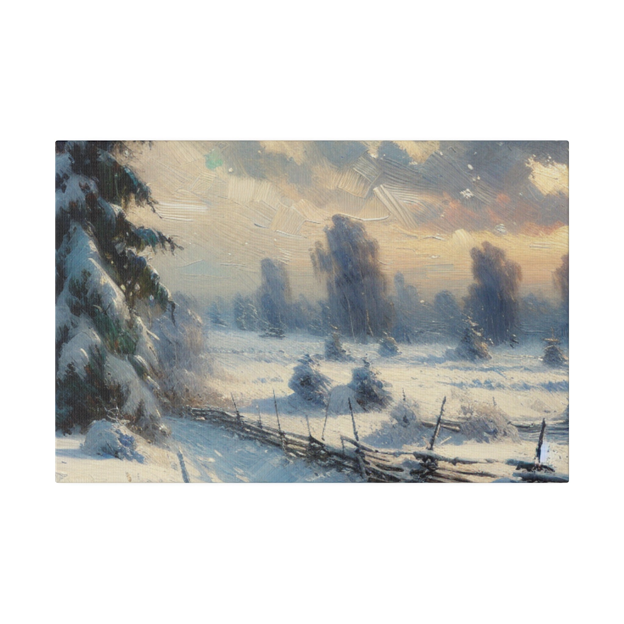 Twilight Frost Snowscape Artwork Winter Painting Canvas