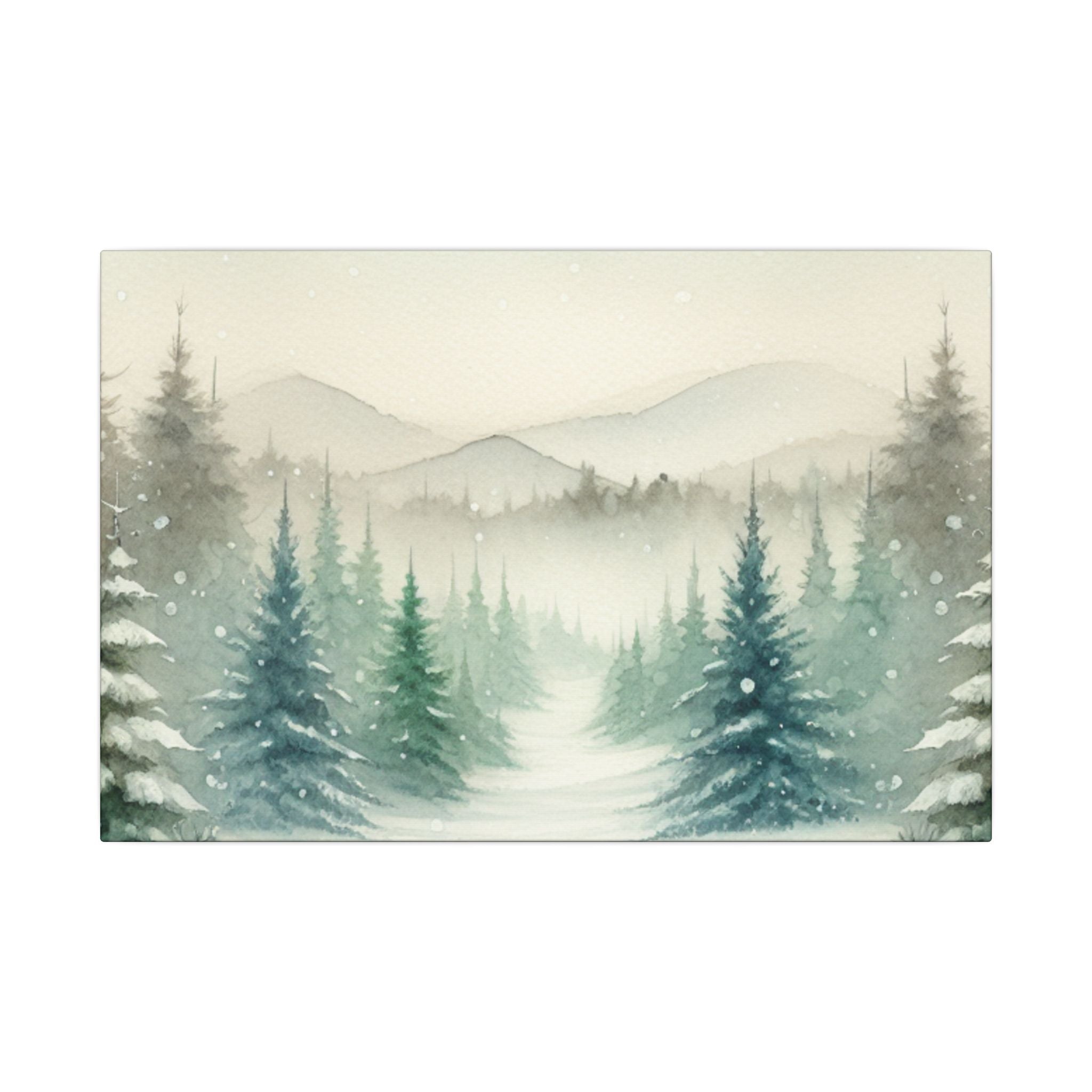 Winter Pines Peak Canvas