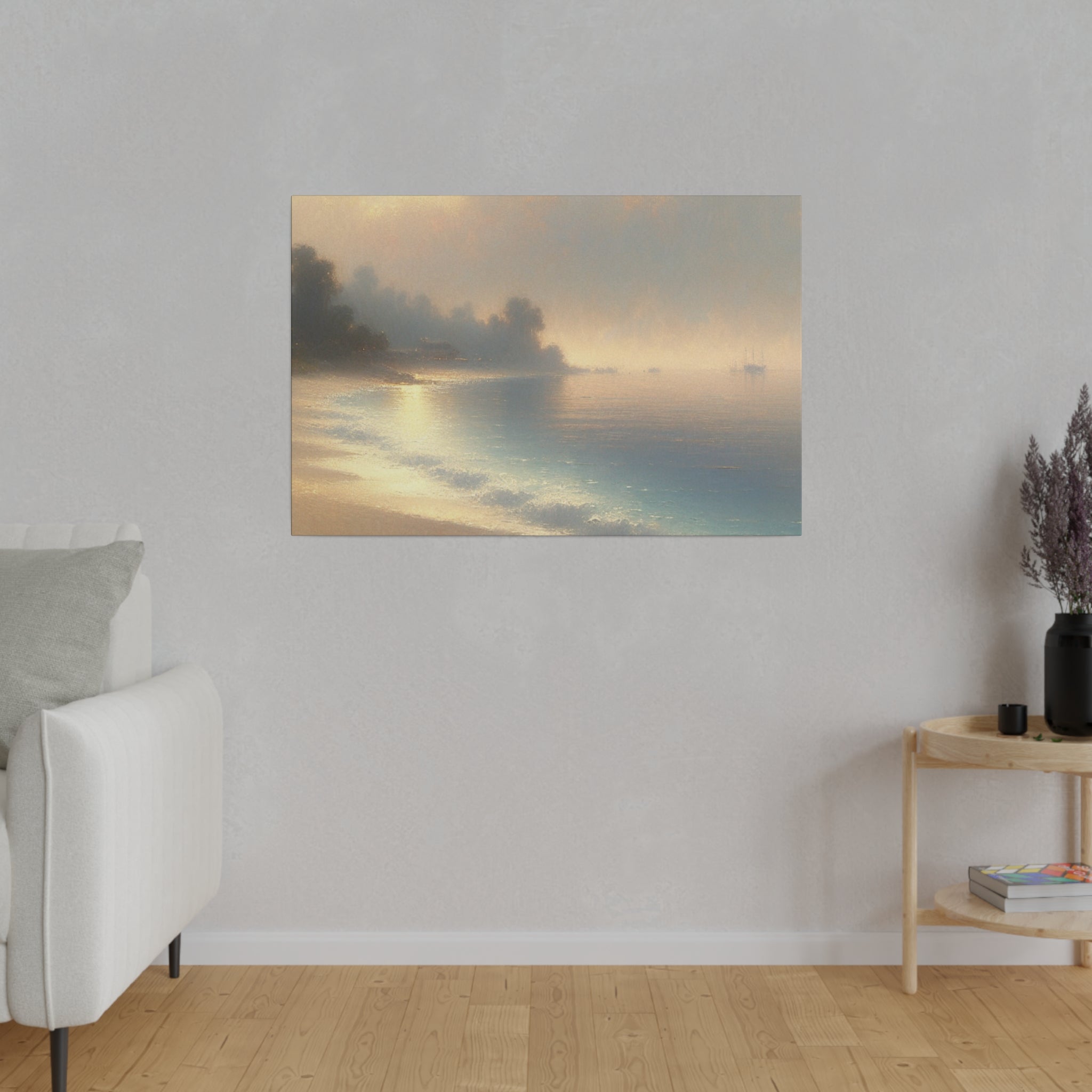 Mystic Shoreline Beach Painting Canvas