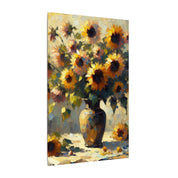 Vintage Sunflowers Vase Canvas