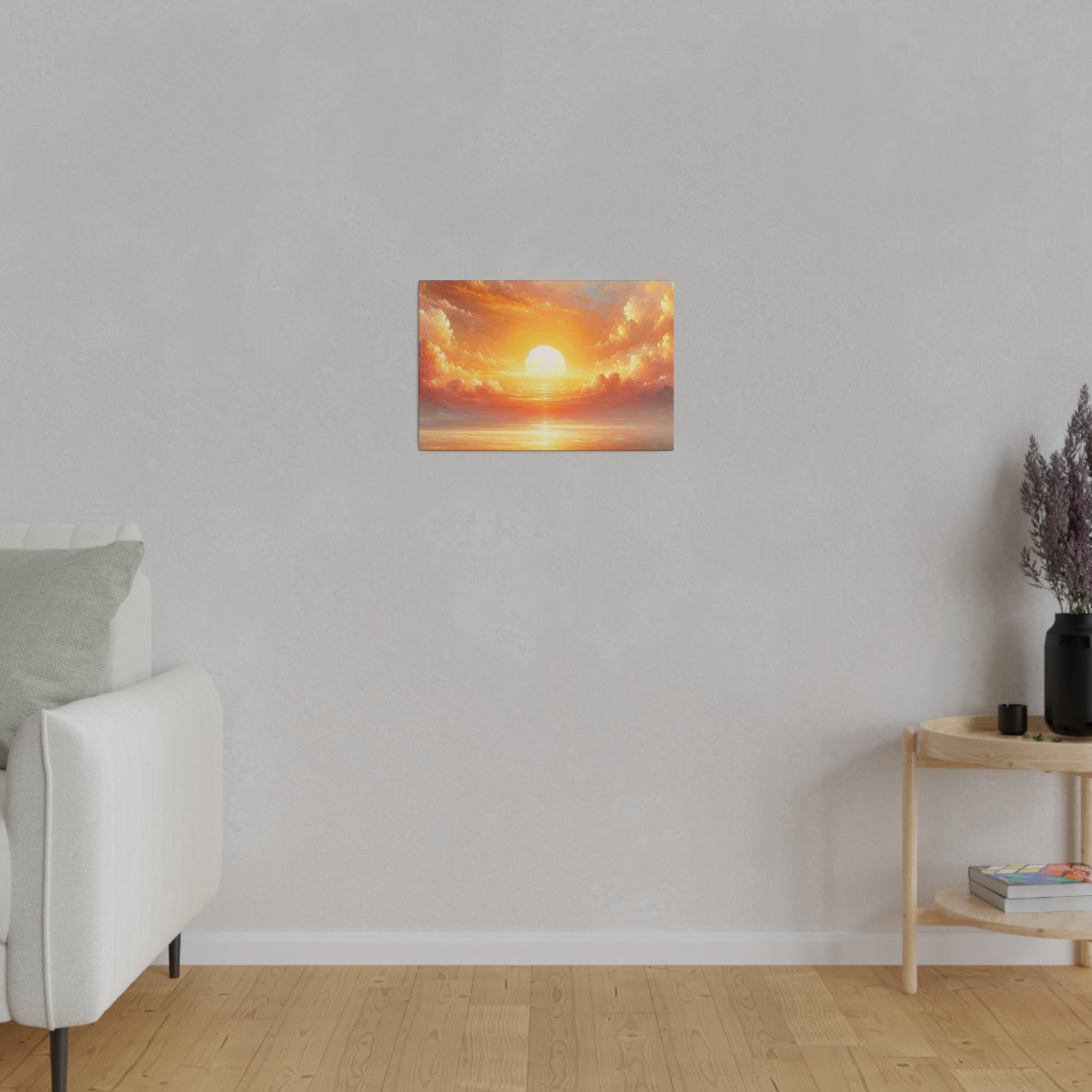 Dawn's Vibrant Embrace Impressionist Sunrise Painting Canvas