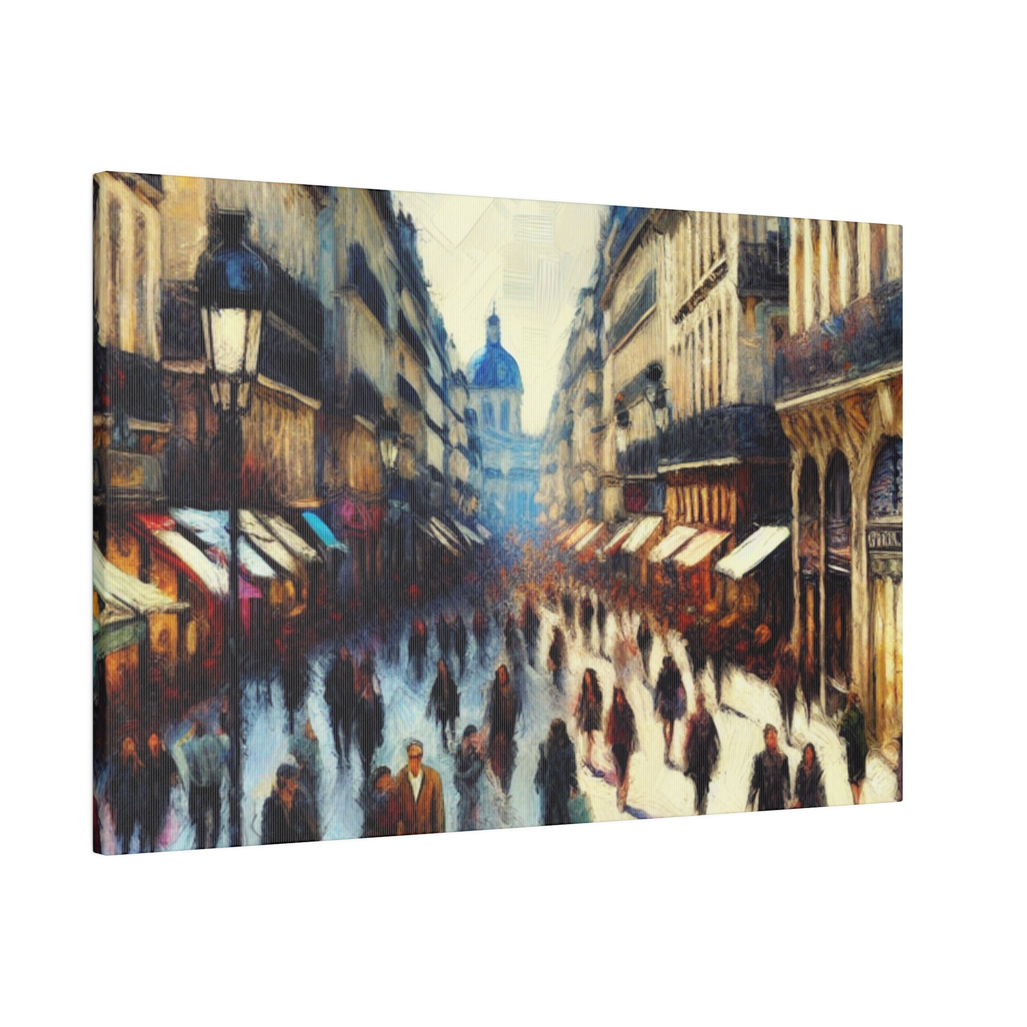 Monet's Urban Symphony French Street Painting Canvas